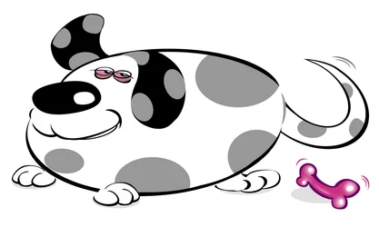 Cão Dotty - caricatura